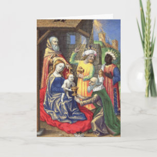 Carte de voeux de la scène de la Nativité