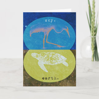 Carte de voeux de la terre et de ciel