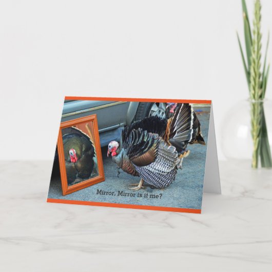 Carte de voeux de la Turquie regardant fixement sa (Devant)