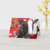 Carte de voeux de la Vache Sainte (Fleur jaune)