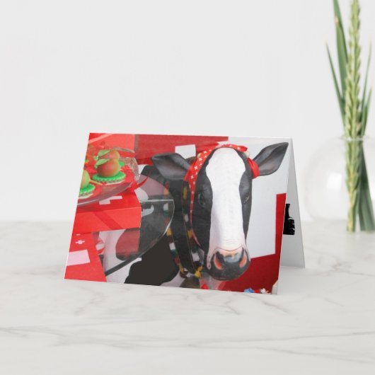 Carte de voeux de la Vache Sainte (Devant)