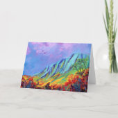 Carte de vœux de la vallée de Kalalau à Kauai (Devant)