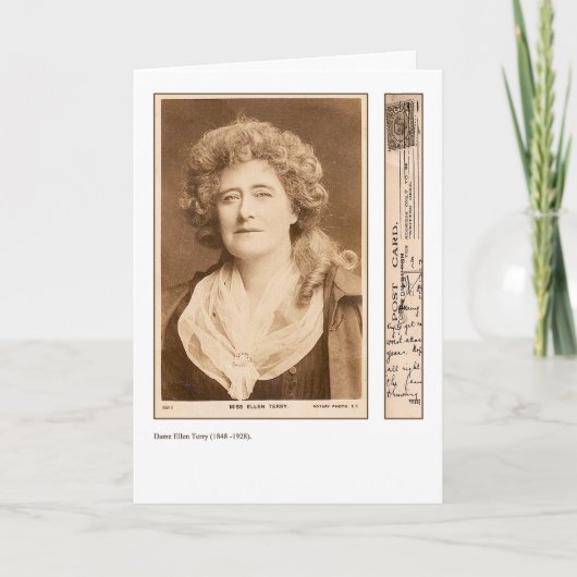 Carte de voeux de l'actrice Ellen Terry (Devant)