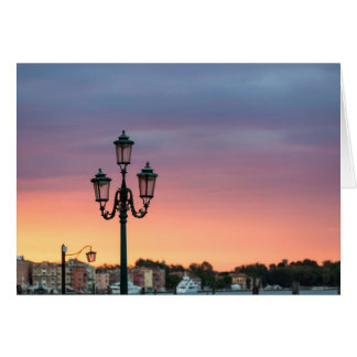 Carte de voeux de Lampe Venise Italie