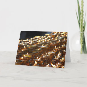 Carte de voeux de lampes de beurre