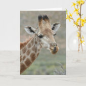 Carte de voeux de langue de girafe (Fleur jaune)