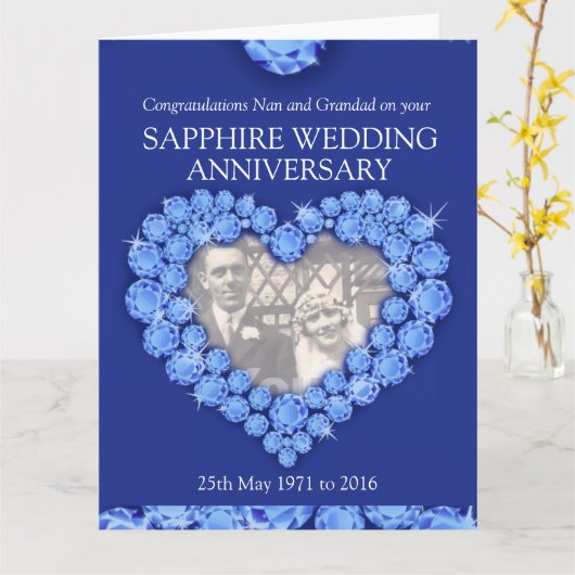 Carte de vœux de l'anniversaire de saphir pour gra (Fleur jaune)