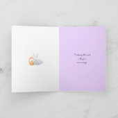 Carte de vœux de lapin de Pâques et panier d'œufs (Intérieur)