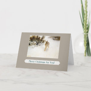 carte de voeux de lapin d'hiver