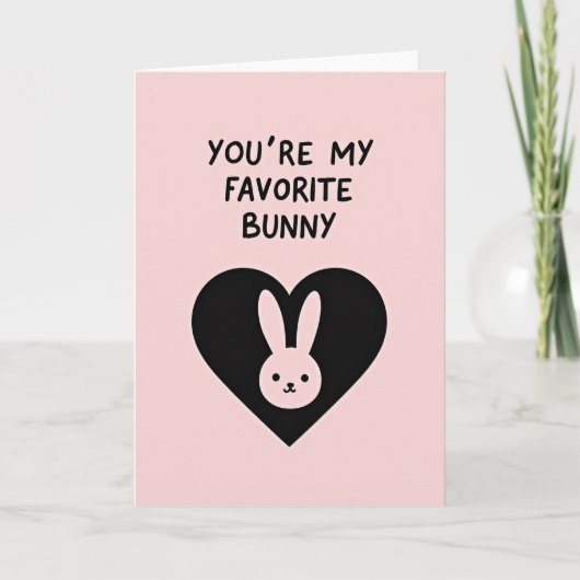 Carte de vœux de lapin préférée (Devant)