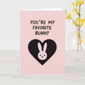 Carte de vœux de lapin préférée (Fleur jaune)