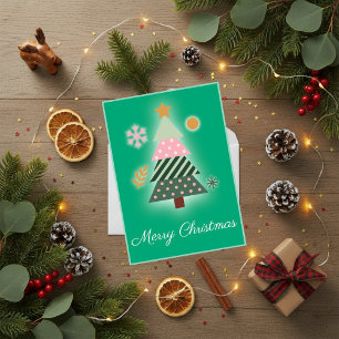 Carte de vœux de l'arbre de Noël