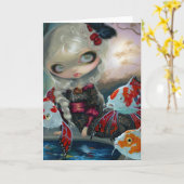 Carte de voeux de "Le Bassin des Carpes" (Fleur jaune)