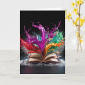 Carte de voeux de l'écrivain (Fleur jaune)