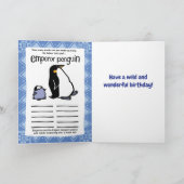 Carte de voeux de l'empereur Penguin de la faune (Intérieur)