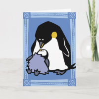 Carte de voeux de l'empereur Penguin de la faune