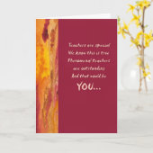 Carte de voeux de l'enseignant (Fleur jaune)