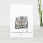 Carte de voeux de léopard de neige (Dos)