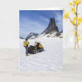 Carte de voeux de l'épée de Michael (blanc à (Fleur jaune)