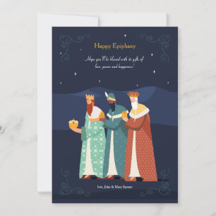 Carte de vœux de l'Épiphanie des Rois Mages