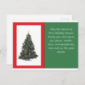 Carte de vœux de l'esprit des fêtes (Devant / Derrière)