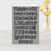 Carte de voeux de lettres gothiques (Fleur jaune)