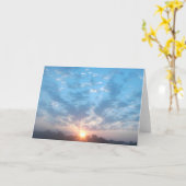 Carte de voeux de lever de soleil (Fleur jaune)