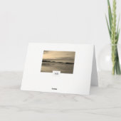 Carte de voeux de lever de soleil de plage de (Dos)