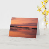 Carte de voeux de lever de soleil de plage de (Fleur jaune)