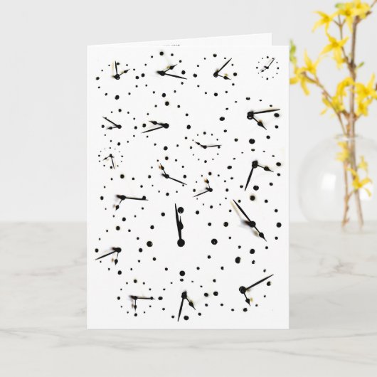 Carte de voeux de l'heure de l'étiquette 2017 (Fleur jaune)