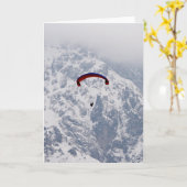 Carte de voeux de liberté d'hiver (Fleur jaune)