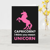 Carte de voeux de licorne de Capricorne (Fleur jaune)
