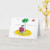 Carte de voeux de l'Île déserte (Fleur jaune)