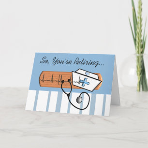 Carte de voeux de l'infirmière à la retraite amusa