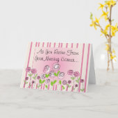 Carte de voeux de l'infirmière retraitée amusante (Fleur jaune)