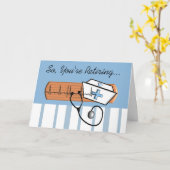 Carte de voeux de l'infirmière retraitée amusante (Fleur jaune)