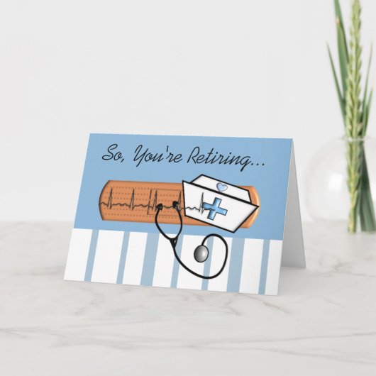 Carte de voeux de l'infirmière retraitée amusante (Devant)