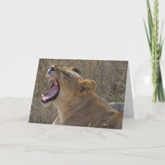 Carte de voeux de lion d'hurlement