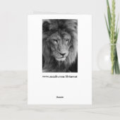 carte de voeux de lion mâle (Dos)