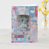 Carte de voeux de lis (Fleur jaune)