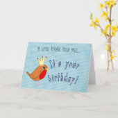 Carte de voeux de Little Birdie (Fleur jaune)