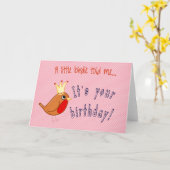 Carte de voeux de Little Birdie (Fleur jaune)