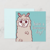 Carte de vœux de Llama (Devant / Derrière)
