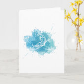 Carte de voeux de logo de Chrysalis - verticale (Fleur jaune)