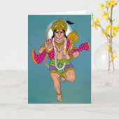 Carte de vœux de Lord Hanuman (Fleur jaune)