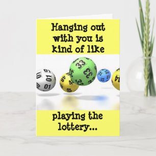 Carte de voeux de loterie