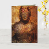 Carte de voeux de Lotus Sutra (Fleur jaune)