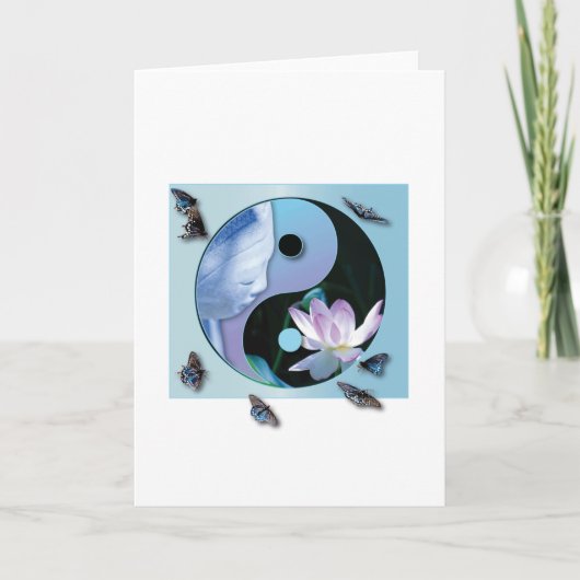 Carte de voeux de Lotus Yin Yang (Devant)
