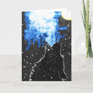 Carte de voeux de loup d'Amérique