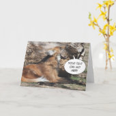 Carte de voeux de loup Maned (Fleur jaune)